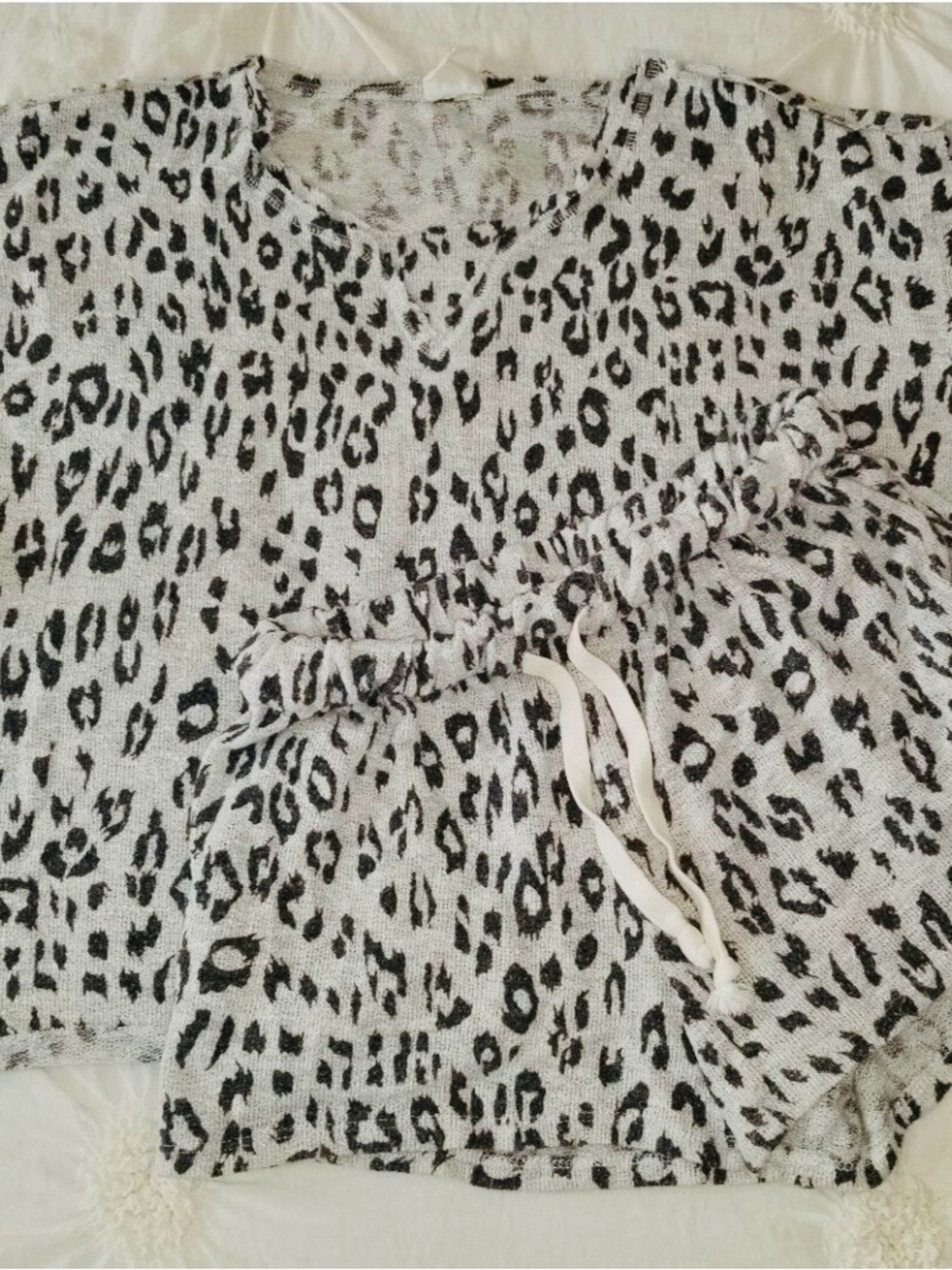 By Together Lounge Short Set Soft Cheetah/Leopard Print Sz S